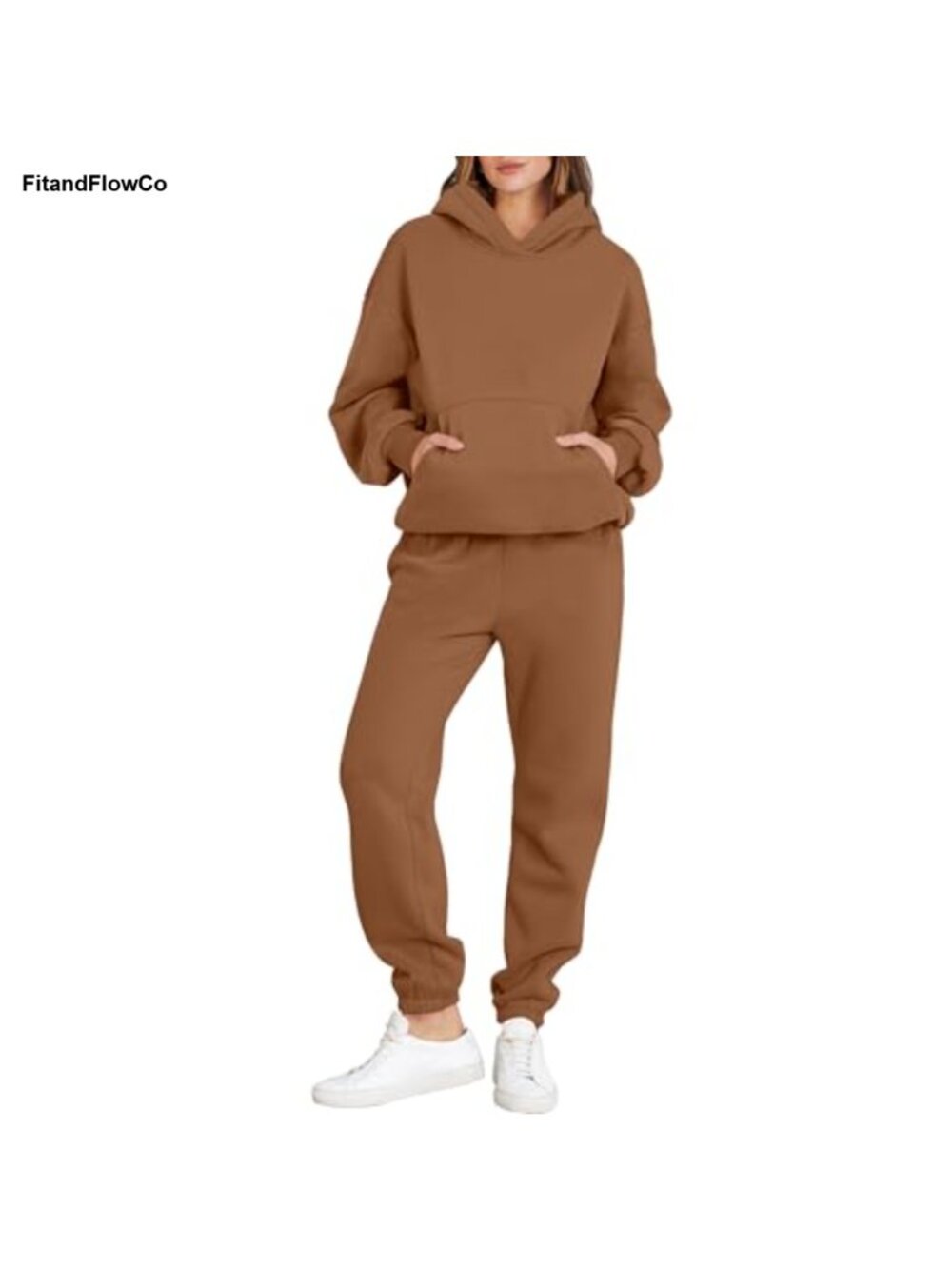 ANRABESS 2 Piece Lounge Sweat Set Oversized Hoodie Jogger